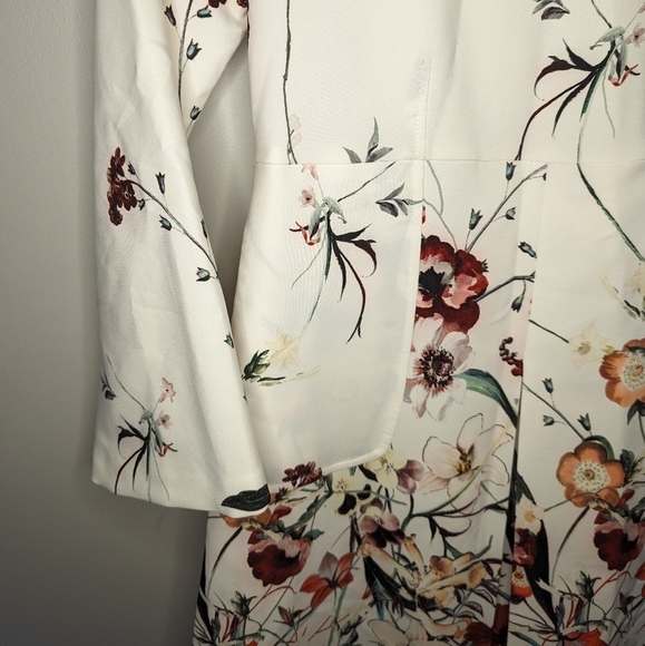 Zara║Floral White Dress║Size S - Picture 4 of 8